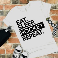 Eat Sleep Hockey Repeat Men's Graphic T-Shirt