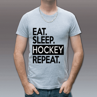 Eat Sleep Hockey Repeat Men's Graphic T-Shirt