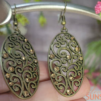 E0082 Boho Bronze Earrings