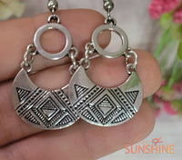 Aztec Silver Earrings