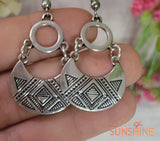 Aztec Silver Earrings