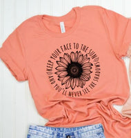 Face the Sun Black Font Graphic Tee