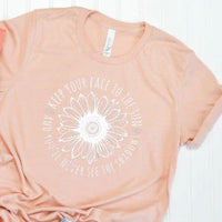 Face the Sun White Font Graphic Tee