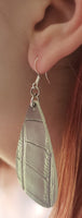 Gray Crocodile Faux Leather Earrings