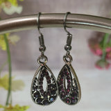 E018 Beautiful Sparkly Teardrop Earrings