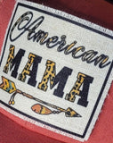 American Mama Arrow Feather Women's Distressed Red Canvas Hat.