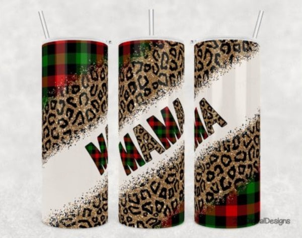 Mama Leopard Christmas Tumbler