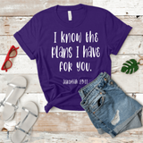 I Know The Plans I Have For You Jeremiah 23:11 Graphic T-Shirt